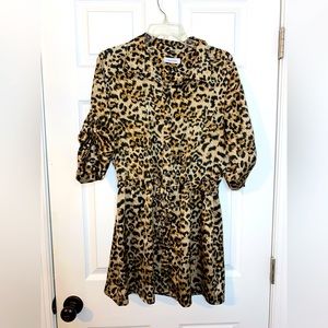 Calvin Klein silky animal print dress. Size L